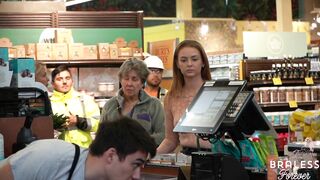 Bralessforever - Lily - Goes Grocery Shopping