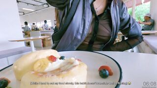 MoriyaExhibit - Eating Fluffy Pancakes While Revealing My Pancakes & Kitty