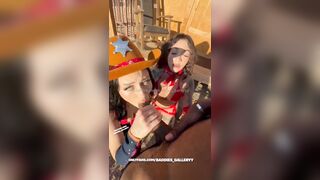 Baddies Gallery - Auhneesh Nicole X Yuliissa Rough Cowgirl Threesome