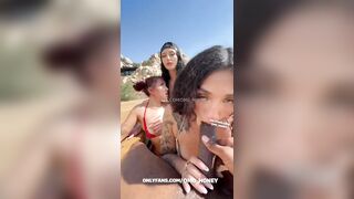 Baddies Gallery - Auhneesh Nicole & Yulissa Foursome  Pool sex