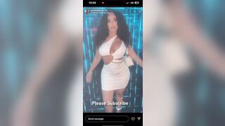 ayisha diaz twerking in white dress