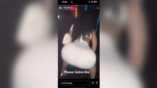ayisha diaz twerking in white dress
