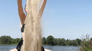 Stefania Deriabina - Nipslip while doing yoga 2