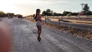 Naughty Pocahontas in Roadside Squirt