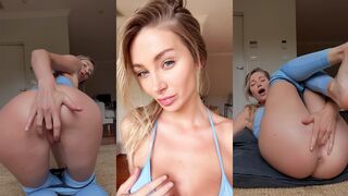 Cara Caru gets a squirting creamy orgasm with a dildo