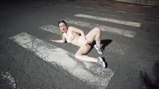 Little Louise French naked at the truck stop