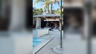 Kayley Gunner pool blowjob