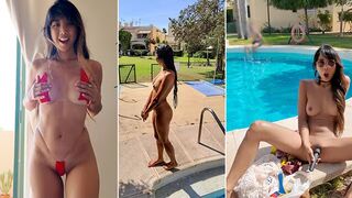 Daring Kiara - Voyeur Watching Me Masturbating at Public Hotel Pool
