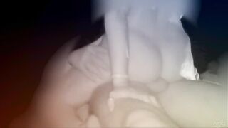 Jenny Scordamaglia riding a cock outside