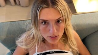 Ambie Bambii Petite Blonde Gets Fucked In White Bra