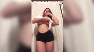 gorgeous big tits girl striptease
