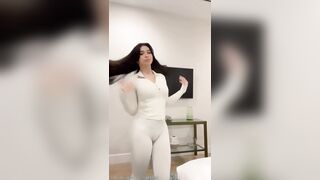 aishah sofey white yoga pants strip