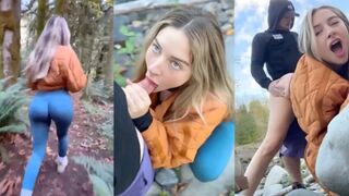 Guesswhox2 POV Outdoor Blowjob And Doggystyle In The Forest
