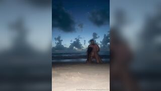 Brenda Castro rides a cock on beach