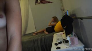 Ambie Bambi Fucks While Roomie Fingers Herself