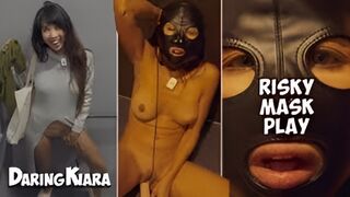 Daring Kiara starting in Pussy To Mouth BDSM Mask In Risky Common Hotel Area