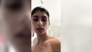 Mia Khalifa naked in the bathroom