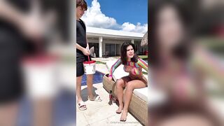 Michelle Rabbit Gets Slammed By A Hard Cock By The Pool