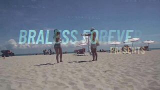 Bralessforever / Bitchinbubba - Beach Bikini Tease