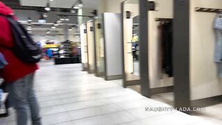 NaughtyLada - Shopping Wearing Seamless Tights