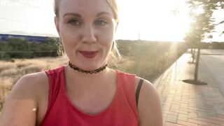 IVI ROSES - NAKED DILDO DARE IN THE MIDDLE OF THE STREET