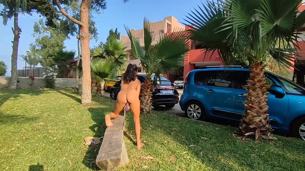 Naughty Pocahontas Naked Public Workout