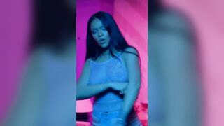 Rihanna_Tits see thru on stage